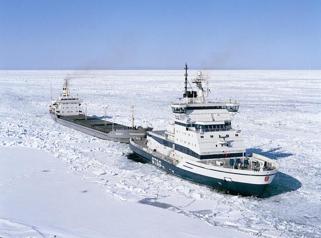 Escort OTSO In the Baltic, the cargo vessels are often smaller than the icebreakers.
