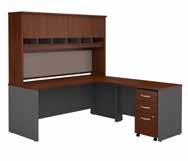 00"H 72W Bow Front U Shaped Desk with Height Adjustable Bridge and Hutch SRC112XXSU List Price - $3,986.00 71.10"W x 107.01"D x 72.
