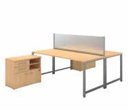 Realize Open Leg 400S134MR Benching 60W x 30D White Table 2 Person Benching Stations 400S134XX List Price - $3,548.00 119.29"W x 59.61"D x 46.
