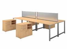 80"H 72W x 30D White Table 2 Person Benching Stations 400S133XX List Price - $3,676.00 119.29"W x 71.02"D x 46.