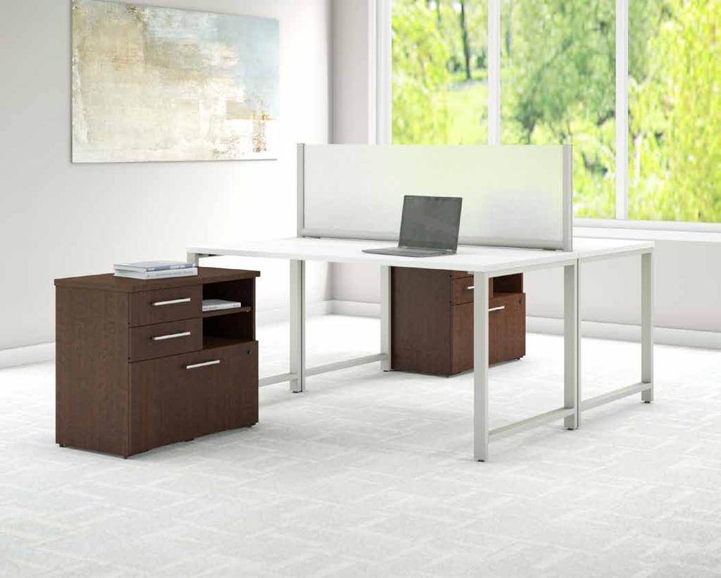 80"H 60W x 30D White Table 4 Person Benching Stations 400S121XX List Price - $7,096.00 119.45"W x 119.29"D x 46.