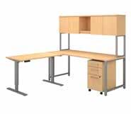 12"H, WH 72W Desk with 48W Height Adjustable Return, Hutch and Storage 400S189XX List Price