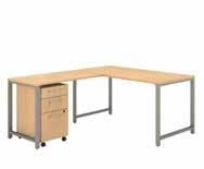 12"H Realize Open Leg 60W x 30D Table Desk with 42W Return and 400S130XX List Price - $1,735.00 59.61"W x 71.22"D x 29.