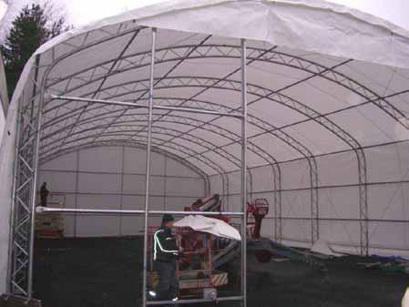 .. 40 W x 60 L x 18 H MDM Shelters fabric buildings have
