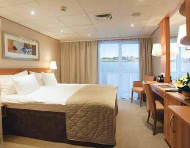 Likewise, the spacious river-view staterooms and suites offer all the comforts and amenities you would find in a deluxe hotel, and many