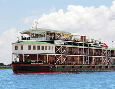 Enjoy a river-view ensuite stateroom with air conditioning, as well as an elegant restaurant,
