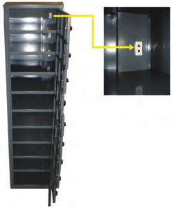 Accessories description Legs Leg sets for locker banks Slope Top Various Louvre Options Extra Shelves A2 A3 A4 A5 A6 A7 Adjustable Feet A9 Galvanised + Epoxy powder 0 Laptop lockers LL010 LL010 Open
