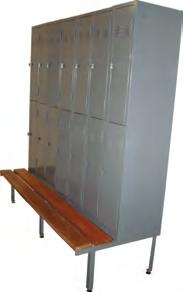 Locker Bench Range Single Sided LBAS003 LBRS003 LBSS003 Locker bench units combines storage and seating requirements for changeroom. Manufactured in standard lengths or to customer requirements.