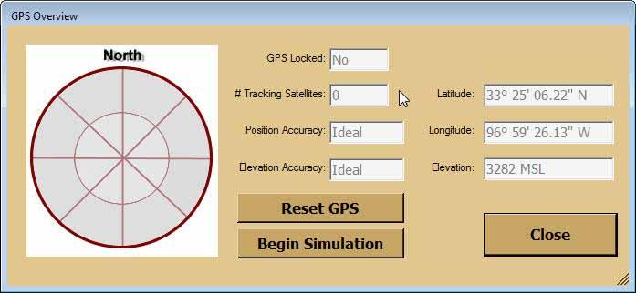 Sets the lat/lon to the center of the map. About Menu Access by touching Menu then About. GPS Information Sectional Information Version and Contact Displays the GPS Overview Screen (see below).