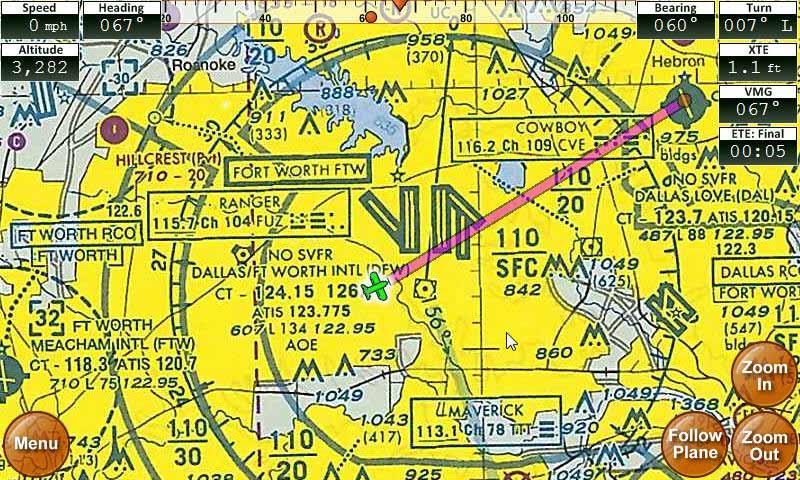 Flight Planning Option #1: Create a point-to-point plan by touching the screen