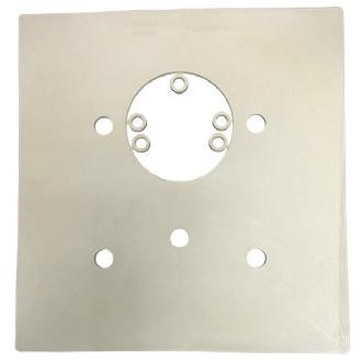 Big Foot IV*, Seal Pad Gasket, w/alignment Donuts, 1/Bx 1/6 Carrier Nuts & Washers Wall Hung Toilet Stabilizer Seal Gasket Wall Gasket - Self Shimming (18" x 19" x ¼") White Donuts For Alignment
