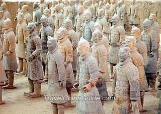 Terracotta Army; it had more than 8000 soldiers as well as chariots and horses. Source of income; the people of China started keeping silk moths about 5000 years ago.