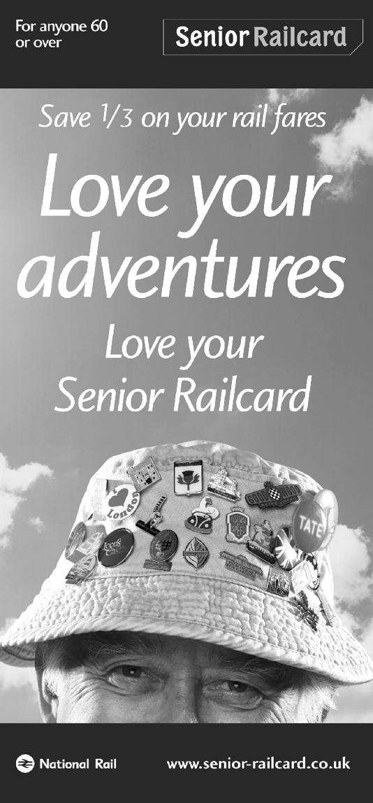 for the Young Persons, Family and Senior Railcards for the Winter