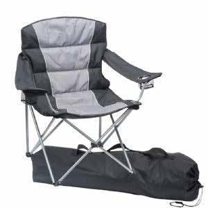 Around $50 and Over 7816 Folding Padded Picnic Chair Very comfortable padded armchair made from 600D PVC polyester. Recommended weight limit 120Kgs.
