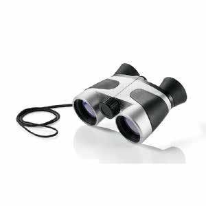 Binoculars feature rubberized grips and a 35'' break-away neck lanyard. Set includes a cleaning cloth. Size: 120mm(w) x 82.