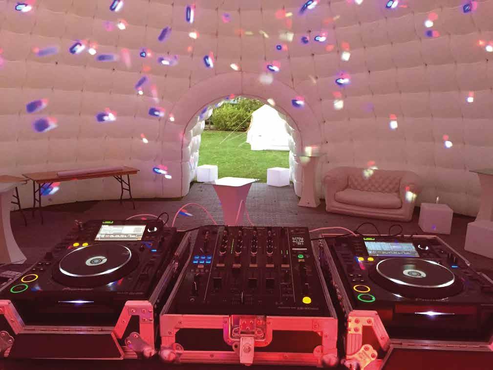 Seinheiser HD25 DJ headphones LIGHTING & EFFECTS Our lighting & effects rigs make the igloo a visually stimulating environment.