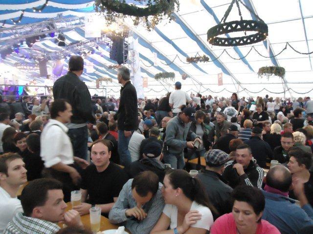 Enjoy authentic German food in the beer tent There