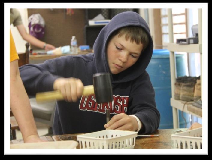 area Gives Scouts both in and out of Handicrafts Merit Badge classes a chance to make unique projects, have fun, and learn new skills.