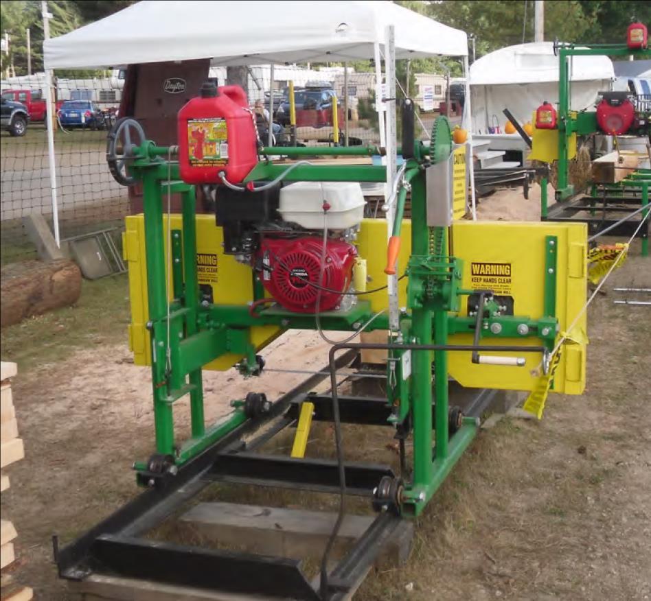 MODEL 2411 Specifications *11hp Honda Manual Start *13' Track with fixed bunks * Blade Size 12'5 x 1 *Minimum Log Length 36 * Log Length 10 *Maximum Log Diameter 24 This mill is excellent for people