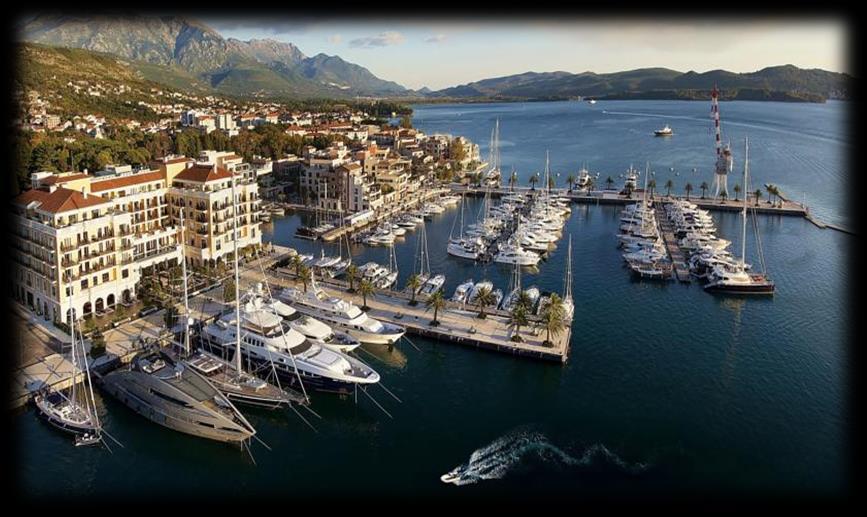 TOURISM ONGOING PROJECTS PORTO MONTENEGRO Investment value: cca 420 mill Mixed used resort which includes luxury 5*hotel, restaurant, bars, cafes, galleries, nautical
