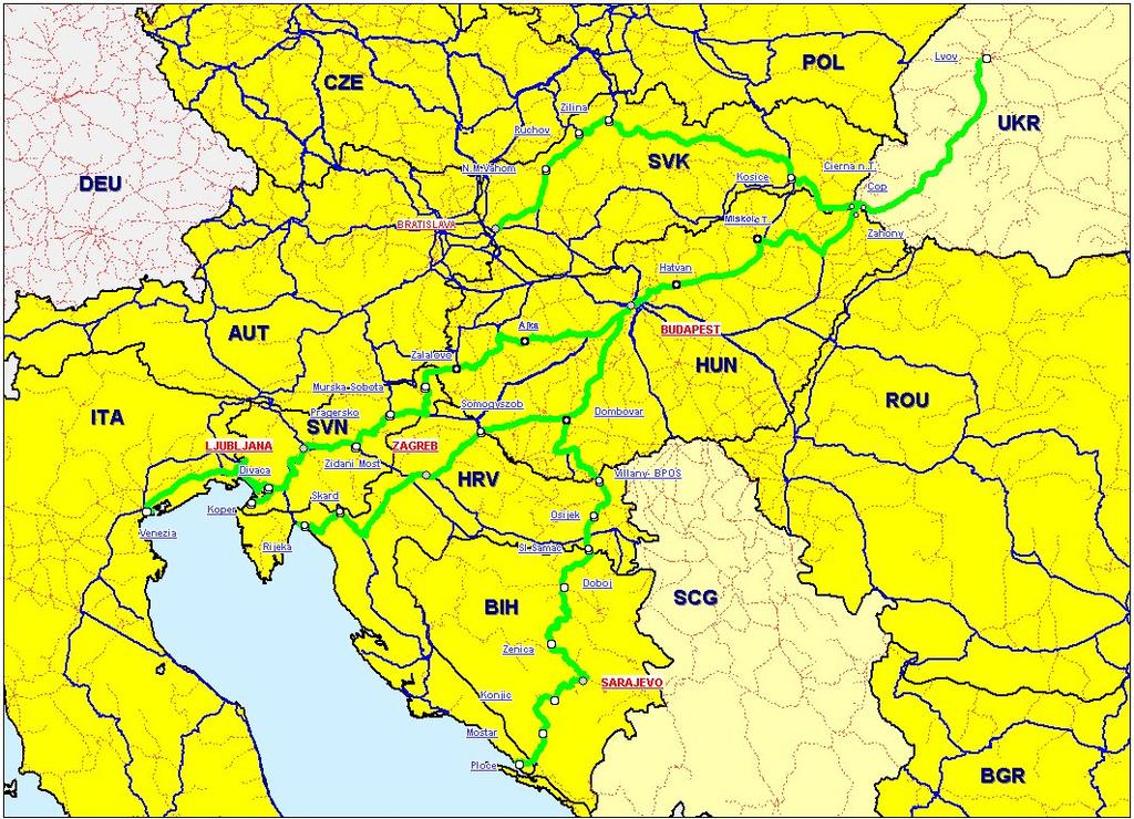 Pan-European Transport Corridor 5 Source: http://www.unece.org/trans/main/ter/countries/corridors/corr5.