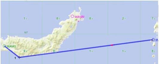 direct to Baabulah Airport. The pilot reported that the estimated time of arrival at Ternate was 0125 UTC (1025 LT).
