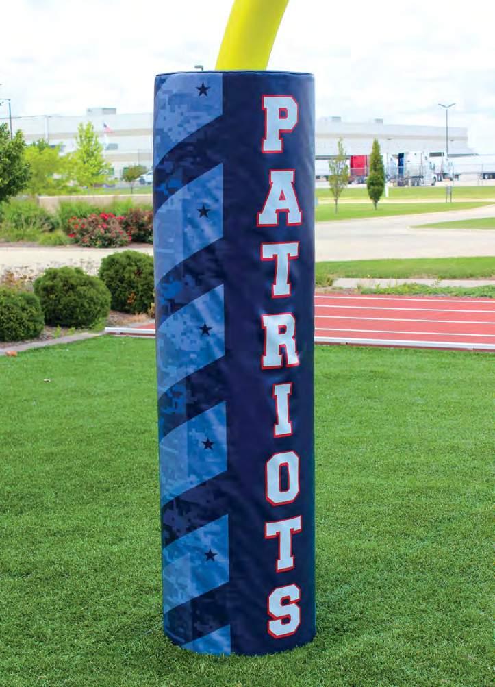 Transform your new goal post padding by adding your school or team name with our custom graphics options.