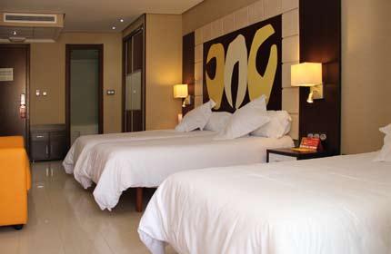 The hotel has 564 spacious rooms with air-conditioning,