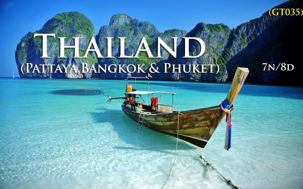 GT035 Thailand (Pattaya, Bangkok & Phuket) 7N/8D Greetings from WPS Holidays. It gives us immense pleasure to provide you with detailed itinerary and quote for your upcoming holidays to Thailand.