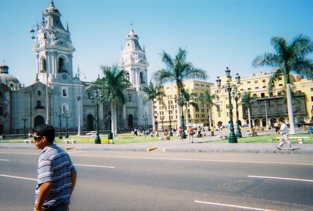 way). Facing away from the official palace building you can see a cathedral and one of Lima s main squares.