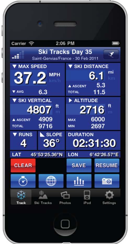 Ski Tracks Smart phone based
