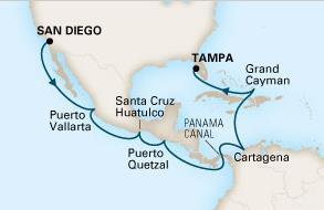 2015/2016 HOLLAND AMERICA UNIQUE ITINERARIES Holland America ms Veendam 14 Day Panamal Canal Full Transit January 3 rd 17 th, 2016 Sailing from San Diego, CA to Tampa, FL with stops in Guatemala,
