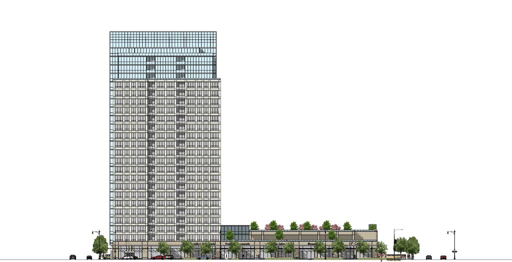 The Hudson An Onni Condominium Project Hudson & Chicago Chicago, Illinois 1 North Elevation Scale: 1:2.