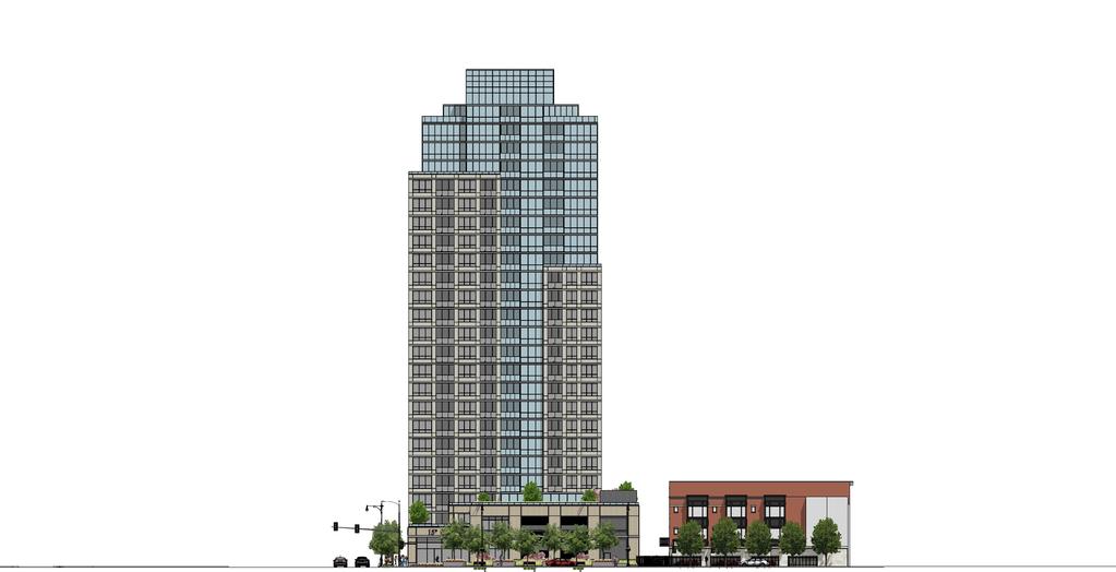 The Hudson An Onni Condominium Project Hudson & Chicago Chicago, Illinois 1 East & West Elevations Scale: 1:2.