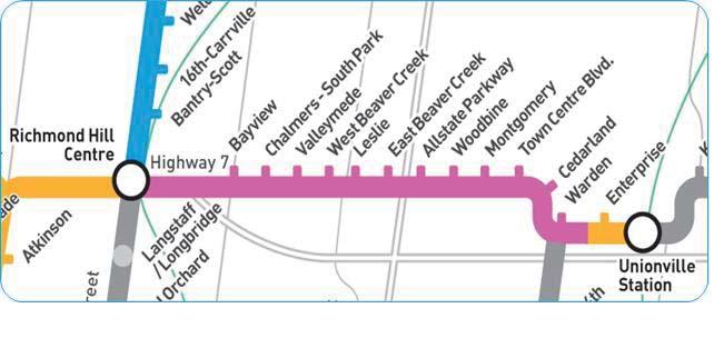 3.1 BUS RAPID TRANSIT (BRT) PROGRAM HIGHWAY 7 EAST RICHMOND HILL CENTRE TO WARDEN AVE. (H3) Project Description The Highway 7 East (H3) rapidway extends from Highway 404 to Warden Ave.