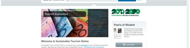 a platform for a range of users of this portal to be involved in a dynamic tourism and sustainability environment.