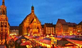 An orientation drive features the landmarks of the city and ends on the main square, the Hauptmarkt, where Germany s most famous Christmas Market takes place. Take a tour of the NUREMBERG castle.