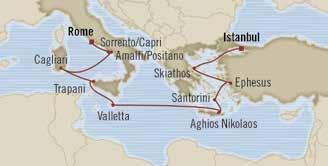 europe Sea of Atiquity Rome to istabul 12 days Sep 22, 2015 NAUTICA 2 for 1 Cruise fares Bous savigs of $3,000 day port arrive depart Sep 22 Rome, (Civitavecchia) Italy Embark 1 pm 8 pm Sep 23