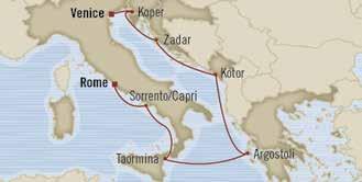 europe Isles & Empires Rome to Veice 8 days Oct 30, 2015 Riviera 2 for 1 Cruise fares FREE Pre-Paid Gratuities FREE Ulimited Iteret $100 Shipboard Credit Bous value of up to $2,200 Lake Bled,
