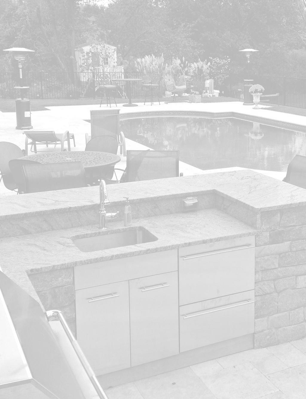 cabinetry for outdoor kitchens, transitional rooms and living
