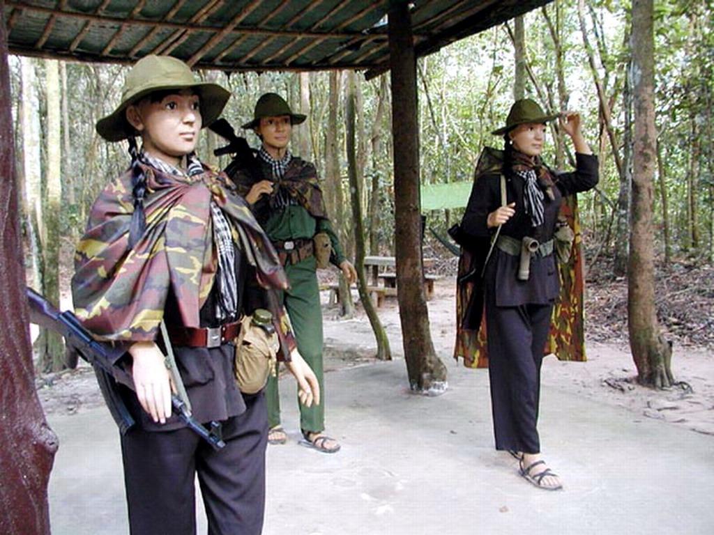 In the afternoon visit Cu Chi and experience the life of the guerillas living and fighting underground
