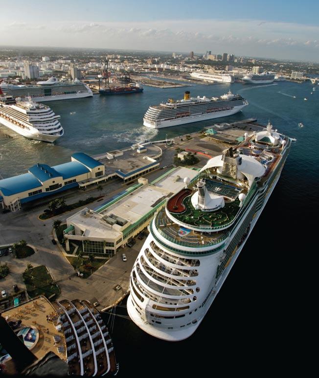 Cruise Industry Sailing Smoothly Consistently ranked as one of the top three cruise ports in the world, Port Everglades celebrated several milestones in Fiscal Year 2007 and initiated projects to