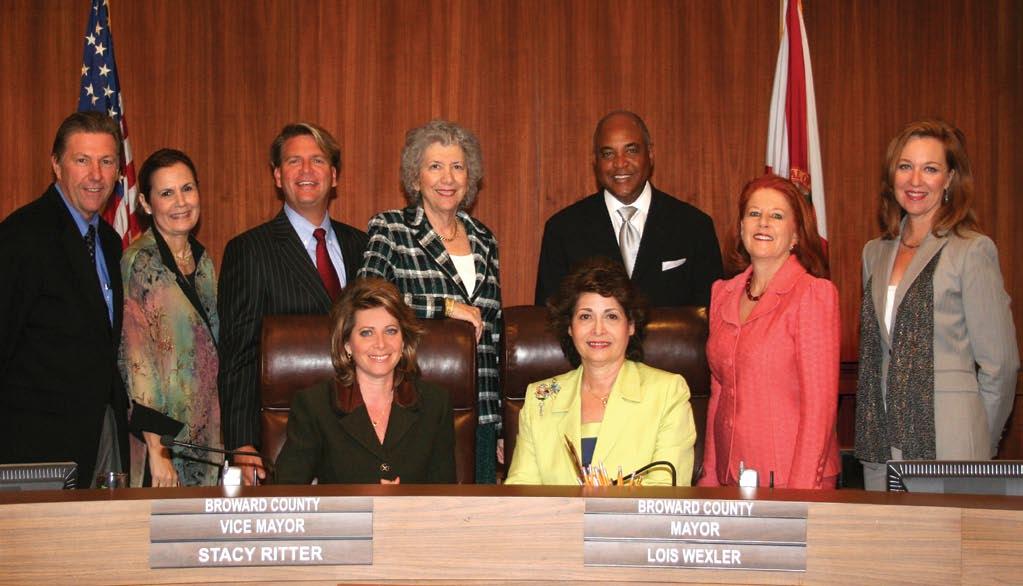 BROWARD COUNTY BOARD OF COUNTY COMMISSIONERS Seated: Stacy Ritter, Vice Mayor, District 3; Lois Wexler, Mayor, District 5.