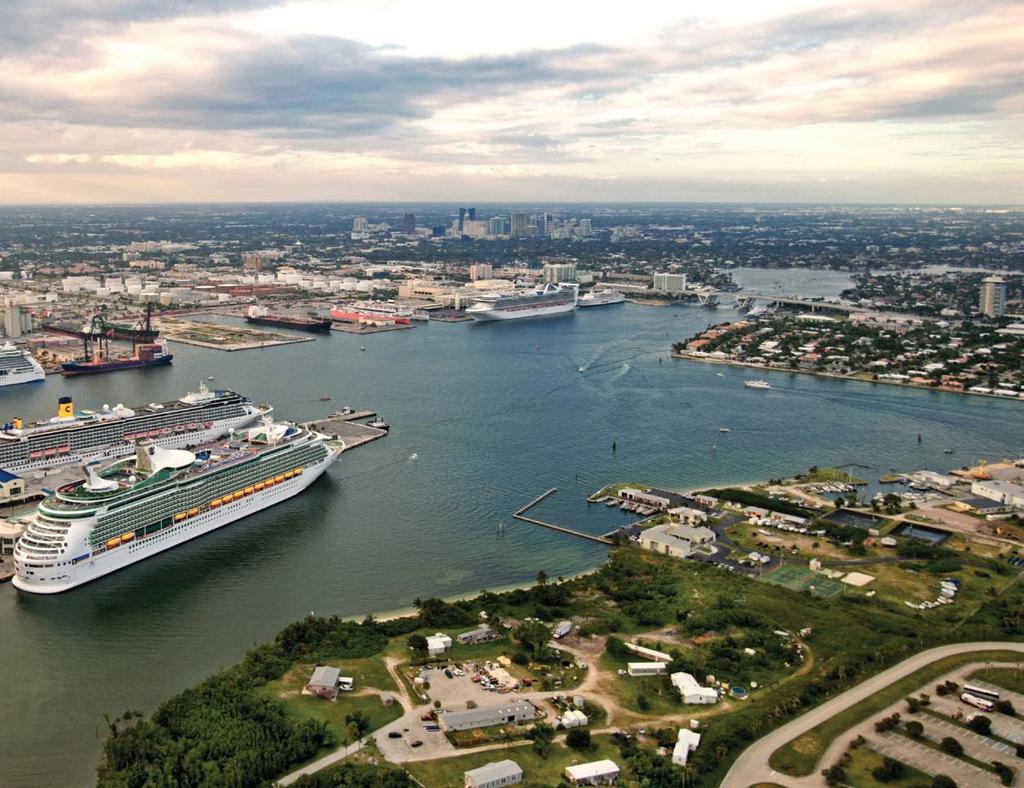international consumers. Local businesses receive approximately $2.2 billion in sales revenue from providing services to the cruise and cargo businesses operating from Port Everglades.