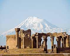 From a nearby viewpoint we obtain sweeping vistas crowned by the double peak of Mount Ararat.