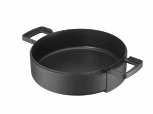 Professional B.DOUBLE Multifunctional set comprising a cooking pot, sauté casserole and glass lid with silicone seal. Combined also suitable as roasting dish.