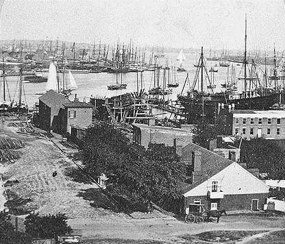 This is a photo of the harbor of Baltimore during