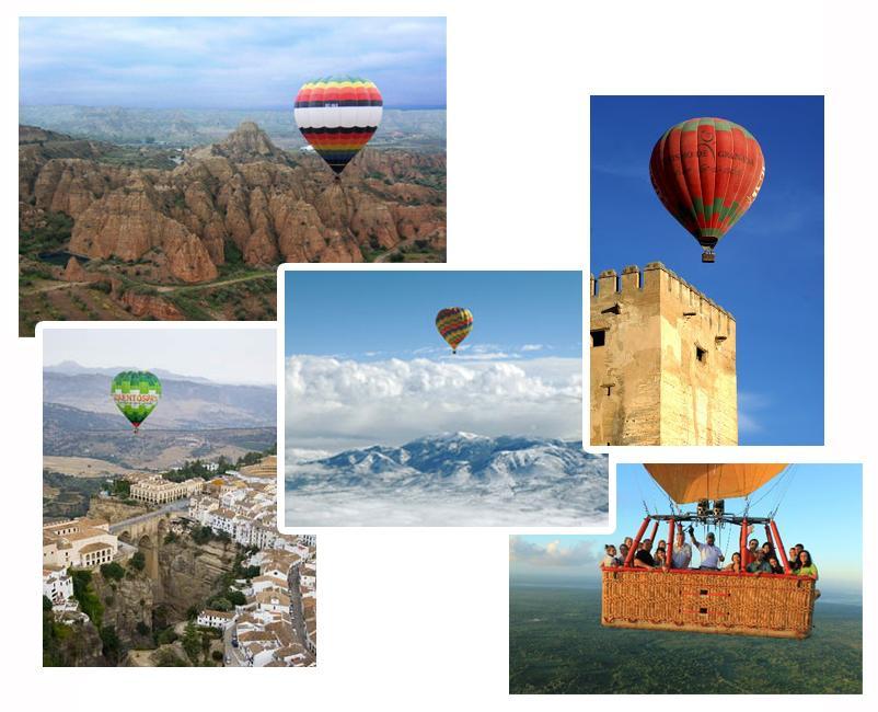 Balloons Everything looks different from the air. Ronda, Granada, Sevilla, Sierra Nevada or the landscapes from Guadix... They all look different from the air.