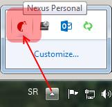 Korak 3: Otvorite program Nexus Personal - dvoklikom miša na ikonicu, koja se nalazi u donjem, desnom uglu radne površine, odnosno Desktop-a