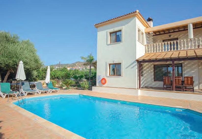 CYPRUS, WEST COAST VILLA STYLIANI S Set against a backdrop of olive groves, citrus orchards and wild herbs, Villa Styliani boasts sea views, a private pool and enough